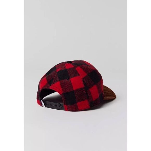 Cactus Jack Mick Foley Plaid Corduroy Snapback Hat‎ Cap Red WWE - New with tag - Picture 7 of 7